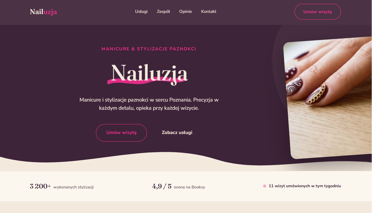 NAILUZJA — SALON BEAUTY / PAZNOKCIE / BOOKING